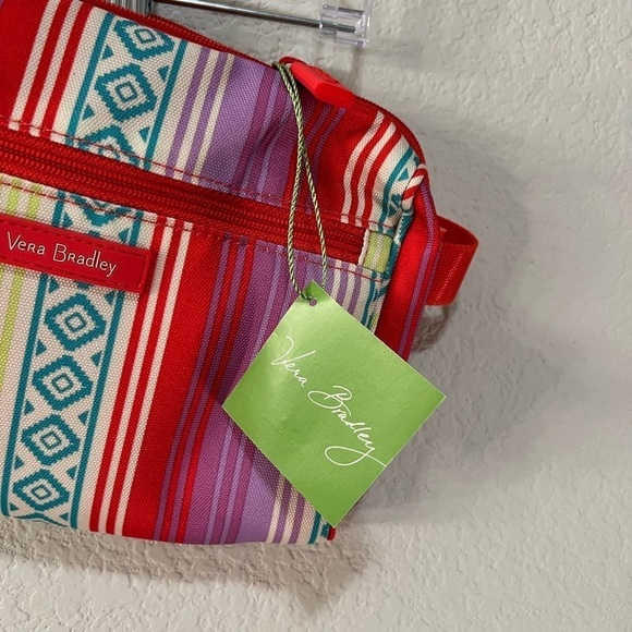 NWT Green/Pink/Red Striped/Tribal Print Vera Bradley Fanny Pack - Picture 3 of 7